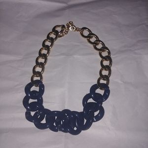 ALDO- BLUE AND GOLD PLASTIC NECKLACE